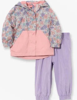 Two-Piece Fleece-Lined Rain Suit - Baby Girl