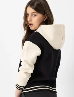 Two-tone Varsity-style Hoodie Jacket