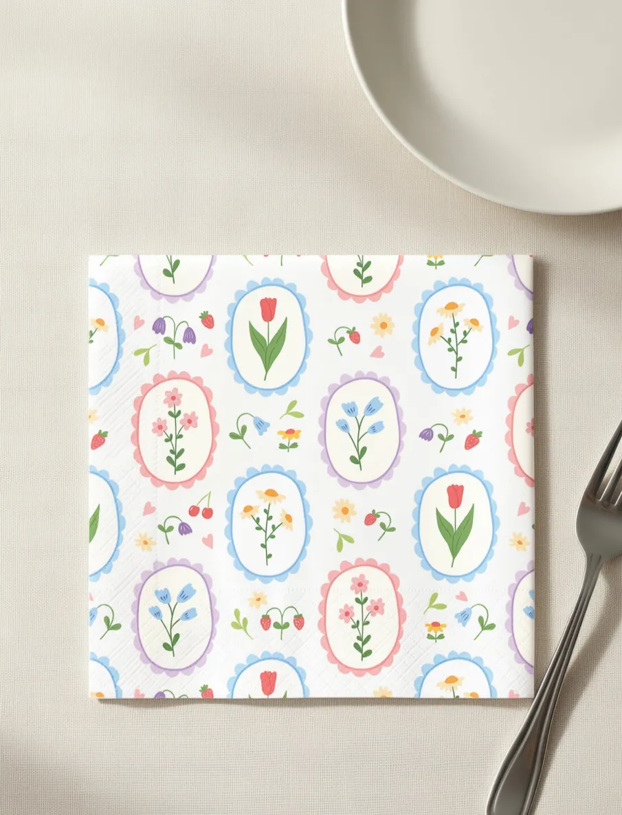 Vintage Floral Napkins – Pack of 20