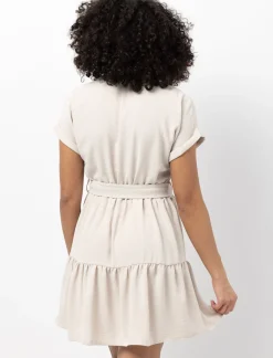 V-neck Dress with Belt