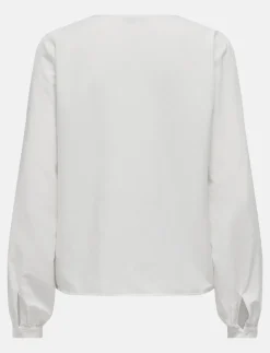 V-neck Shirt with Puff Sleeves