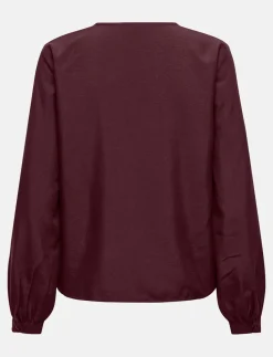 V-neck Shirt with Puff Sleeves