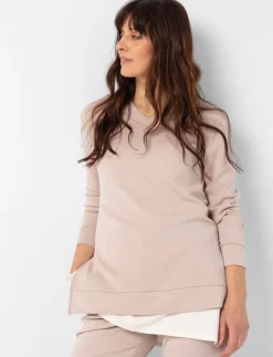 V-Neck Sweater with Side Slits