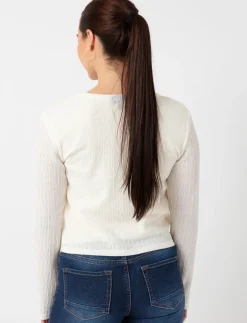 V-neck Textured Cardigan
