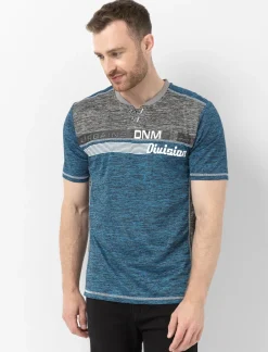 V-neck T-shirt with Buttons