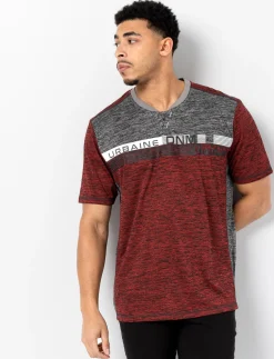 V-neck T-shirt with Buttons