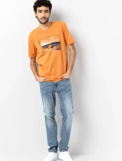 Washed Slim Leg Jeans