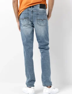 Washed Slim Leg Jeans