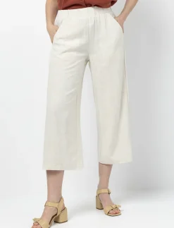 Wide-leg Capri Pants
