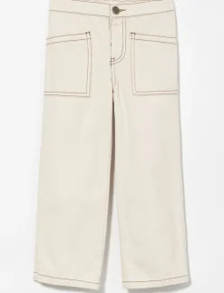 Wide-leg Denim Pants - Little Girl