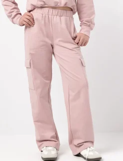 Wide-leg Fleece Cargo Pants