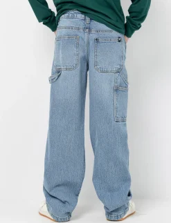 Wide-leg Jeans with Elastic Waistband
