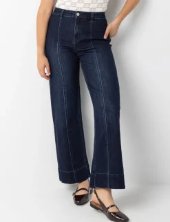 Wide-leg Jeans with Front Seams