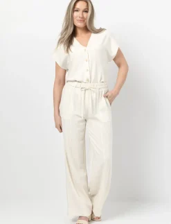 Wide-Leg Linen Pants