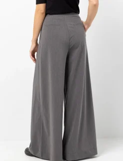 Wide-leg Pleated Pants