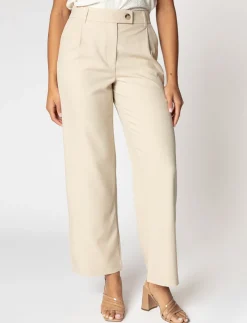 Wide-leg Regular-rise Pants