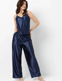 Wide-leg Satin PJ Pants