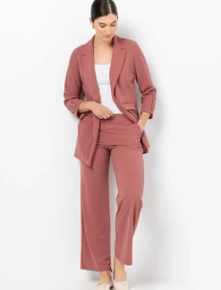 Wide-leg Scuba Trousers