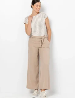 Wide-leg Trousers with Tie Waist