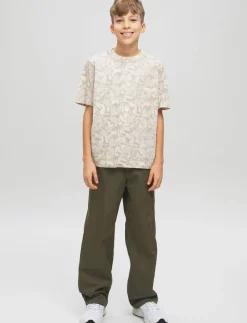 Wide-leg Worker Pants