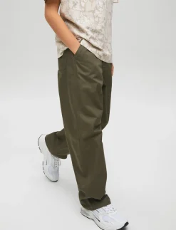 Wide-leg Worker Pants