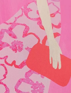 Woman in Pink Canvas Print