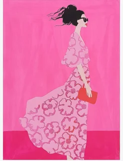 Woman in Pink Canvas Print