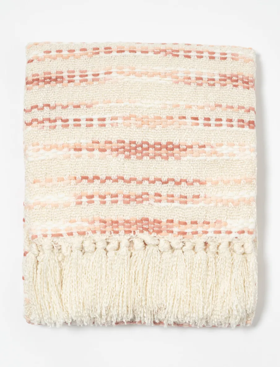 Woven Throw with Fringe