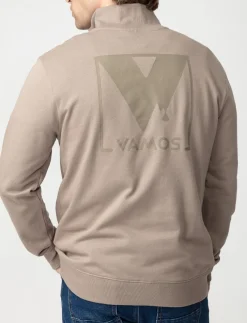 Zipped Mock-neck Sweater