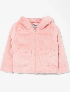 Zip-up Hooded Jacket with Ears - Little Girl