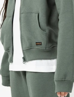 Zip-up Hoodie Cardigan with Kangaroo Pocket