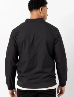Zip-Up Jacket with Crew Neck